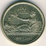 100 Pesetas Spain 2001 KM# 1016. Uploaded by Granotius